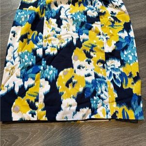 Lysse Floral Pencil Skirt - Yellow and Blue